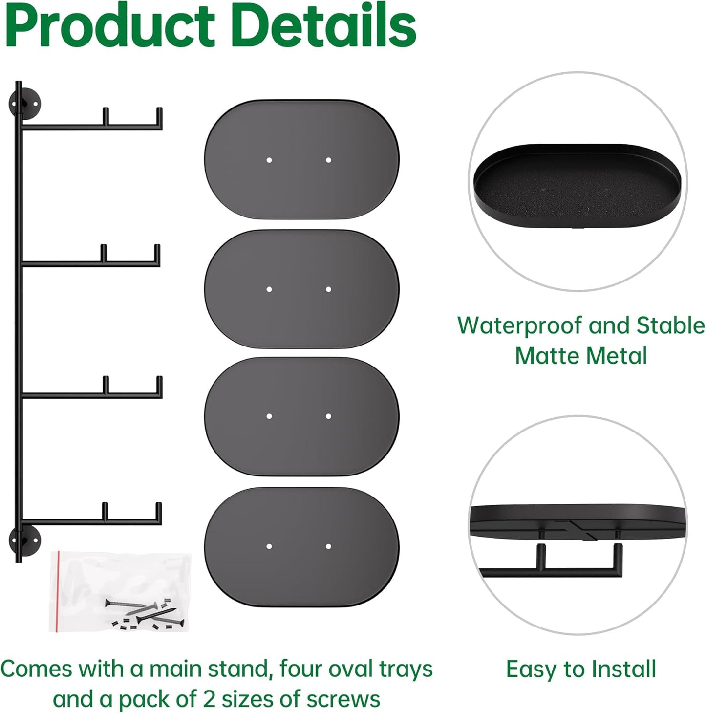 Rotating Window Shelves for Multiple Plants Indoor,4-tier Metal Corner Black Plant Stand Holder Floating Hanger Shelf for Wall,Windows Sill Gifts for Planter Lover to Enhance Home Decor