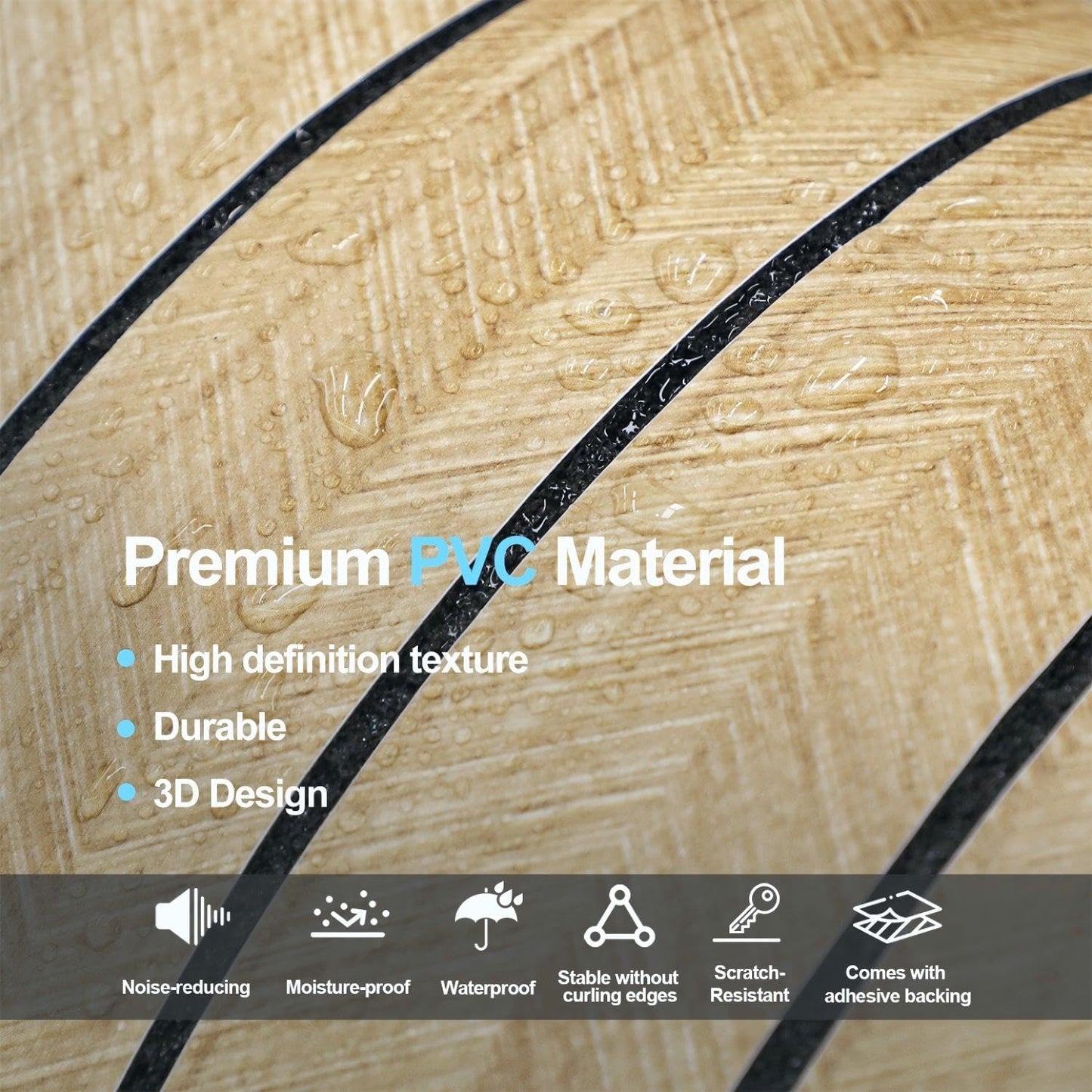 Wood Grain Slat 3D Wall Panel -15.75"x118"Soundproof Self-Adhesive Wall Sticker,Thickened Moisture Resistant Removable PVC Slat Wallpaper &Foam Paneling for Wall,Ceiling(Light Yellow,13Sq.ft)