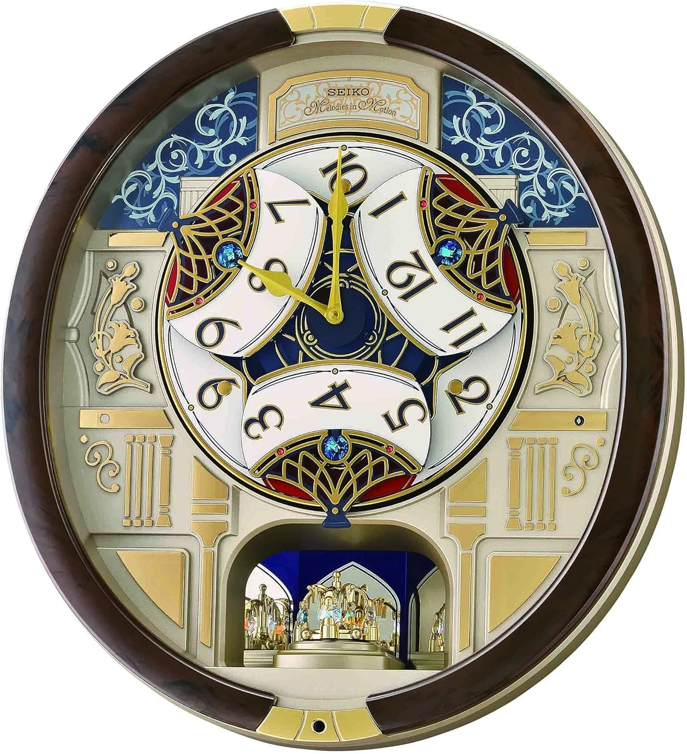 Seiko Melodies in Motion Wall Clock, Golden Trellis