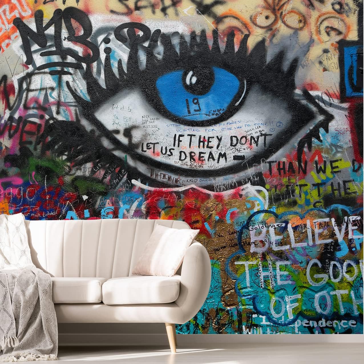 Art Wallpaper 3D Illusion Woman Face Relief Mural Wallpaper for Bedroom Living Room TV Background (Not Peel n' Stick)