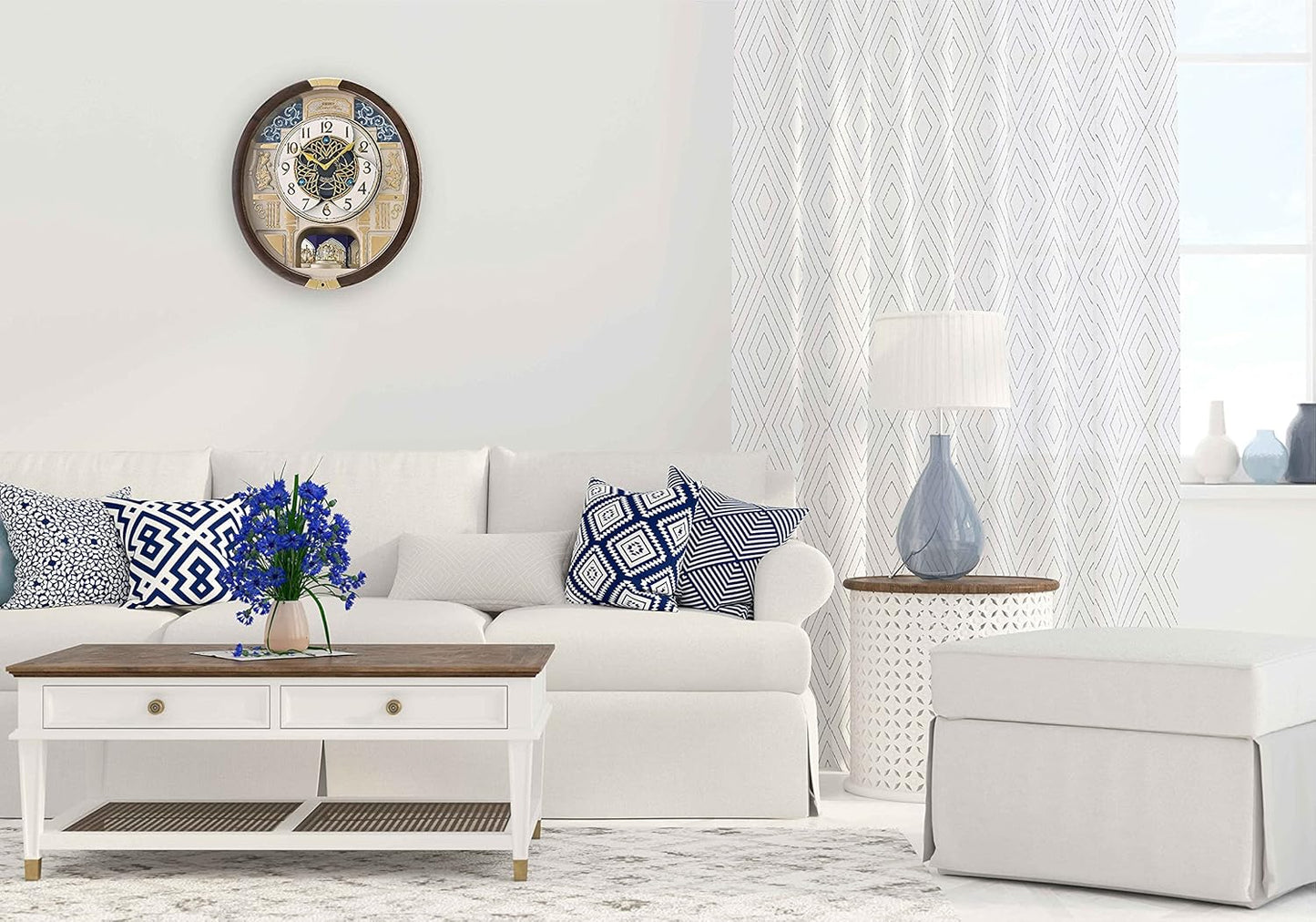 Seiko Melodies in Motion Wall Clock, Golden Trellis