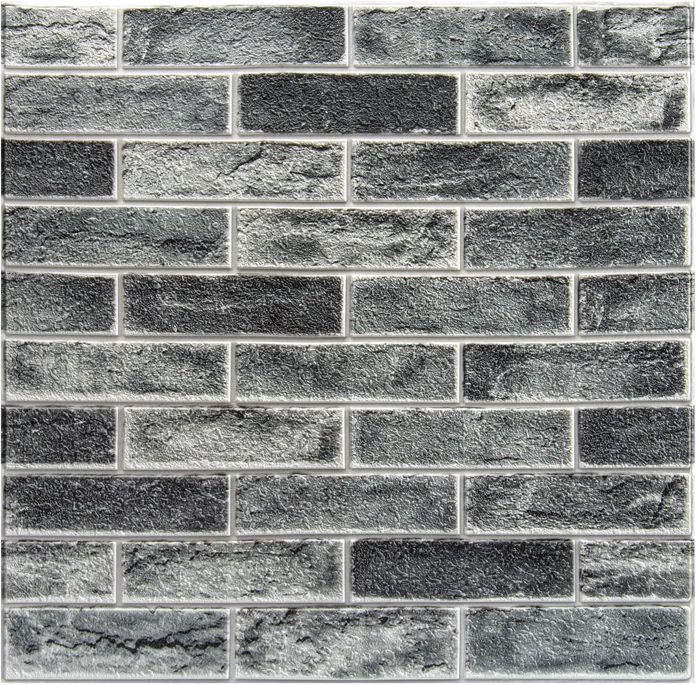 Art3d 11-Pack Peel and Stick 3D Wall Panels for Interior Wall Decor, White Brick Wallpaper, Covers 64 Sq.Ft
