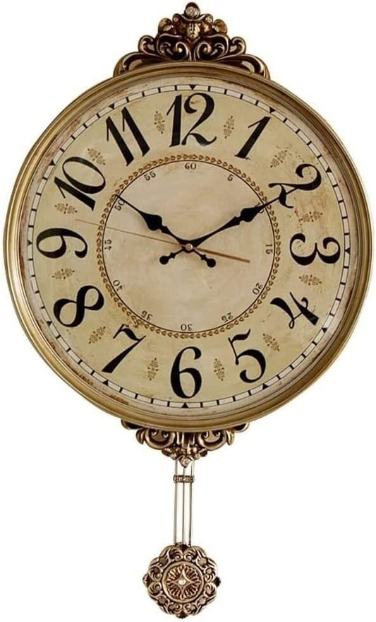 Farmhouse Vintage Clock Vintage Non Ticking Silent for Living Room Bedroom Kitchen Office for Bedroom Office,One Color-42x70cm